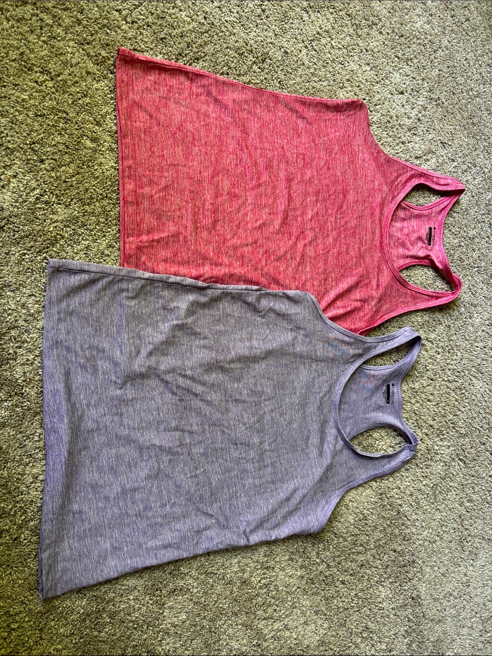 Women's Racerback Tank Top - Pink and Heather Purple size small